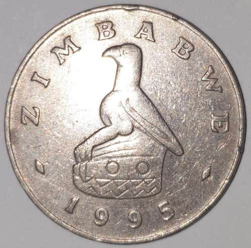 1995 - 50 CENT COIN - ZIMBABWE - (Copper-Nickel)